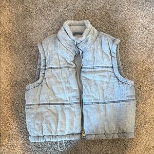 Children's Light Gray Quilted Vest
